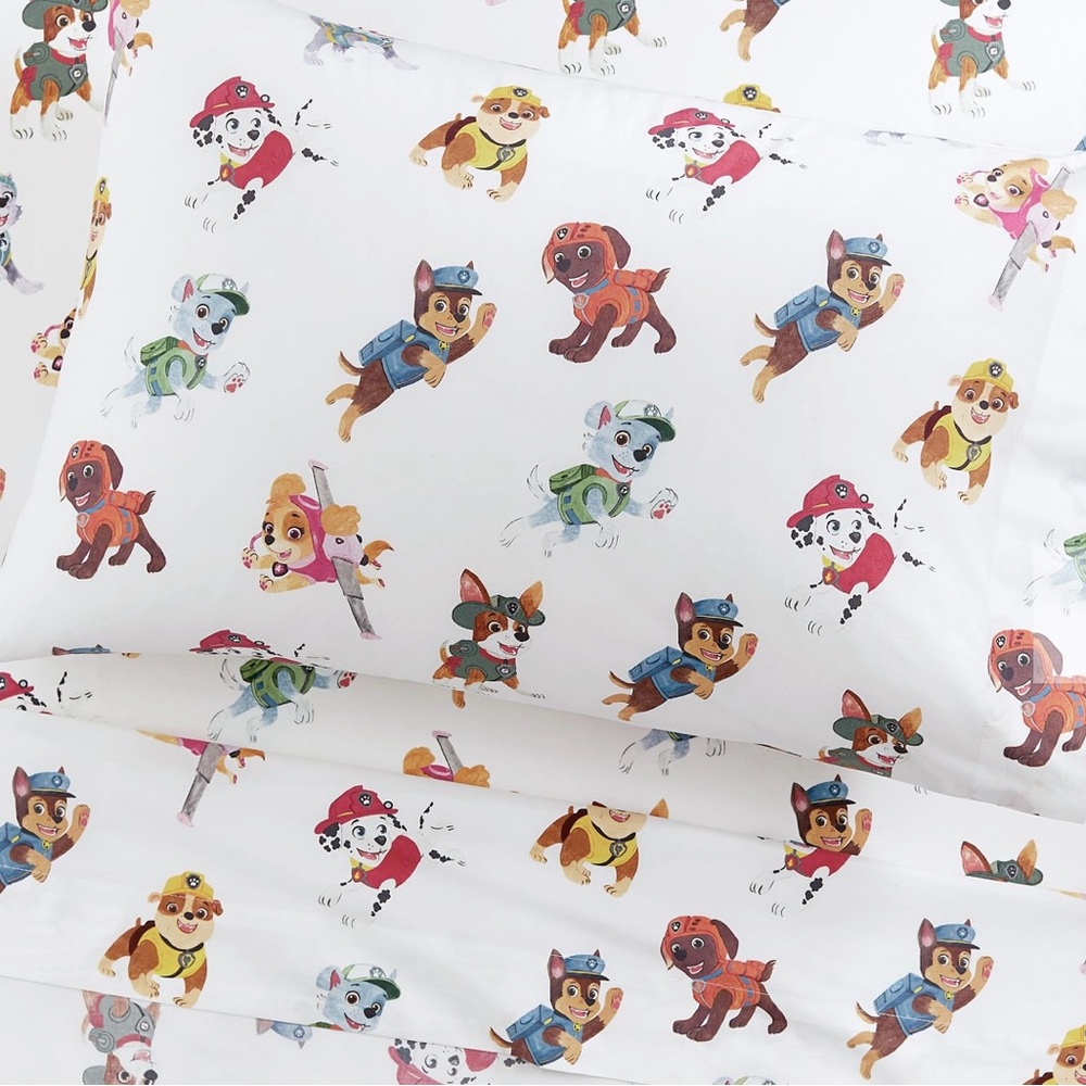 COPY - Pottery Barn Paw Patrol Organic FLAT SHEET AND PILLOW CASE for Toddler B…